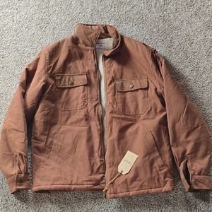 CNQR Men's Tan Canvas Shepard Lined Jacket Sz Medium NWT